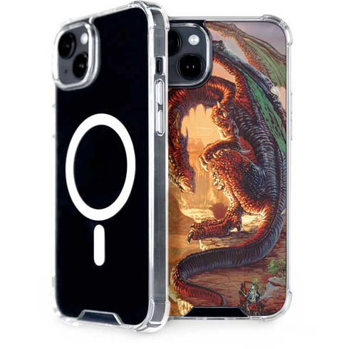 Bravery Misplaced Dragon and Knight by Ed Beard Jr iPhone 15 Plus MagSafe Case