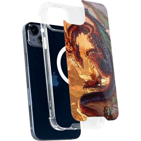 Bravery Misplaced Dragon and Knight by Ed Beard Jr iPhone 15 Plus MagSafe Case