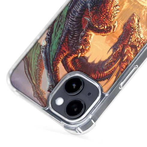 Bravery Misplaced Dragon and Knight by Ed Beard Jr iPhone 15 Plus MagSafe Case