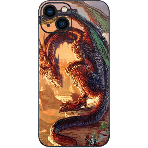 Bravery Misplaced Dragon and Knight by Ed Beard Jr iPhone 15 Plus Skin