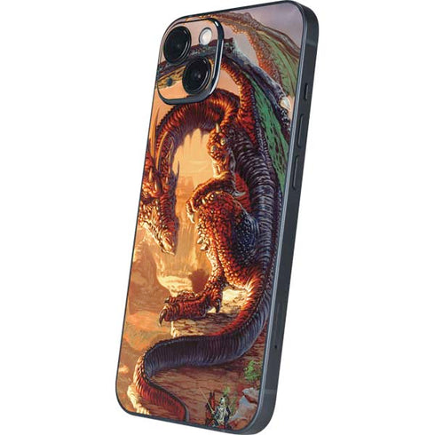 Bravery Misplaced Dragon and Knight by Ed Beard Jr iPhone 15 Plus Skin