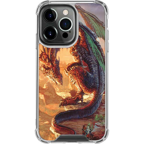 Bravery Misplaced Dragon and Knight by Ed Beard Jr iPhone 15 Pro Clear Case