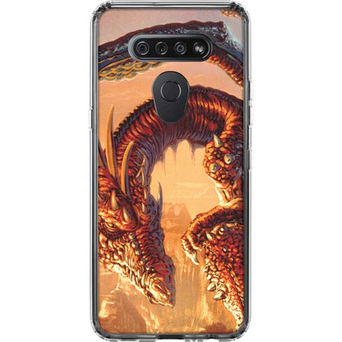 Bravery Misplaced Dragon and Knight by Ed Beard Jr LG K51/Q51 Clear Case