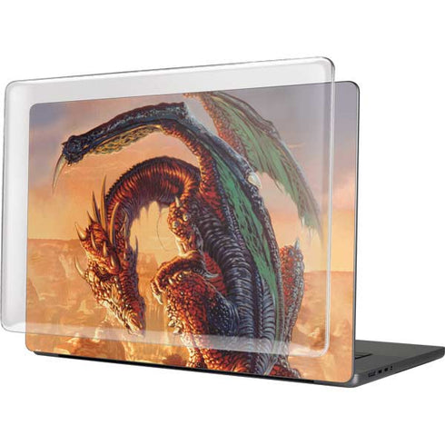 Bravery Misplaced Dragon and Knight by Ed Beard Jr MacBook Pro 16in (2021-25) Case plus Skin