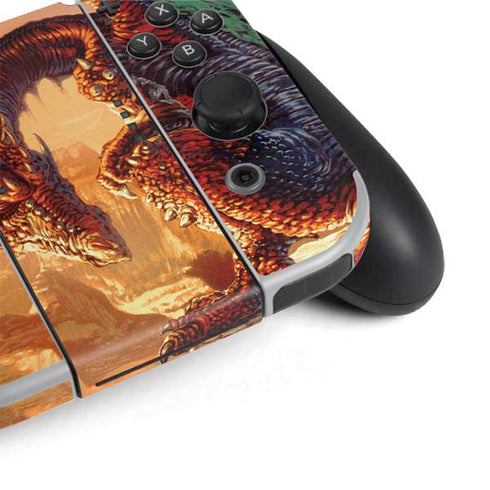 Ed Beard Jr. Bravery Misplaced Dragon and Knight Nintendo Switch OLED (2021) Skin