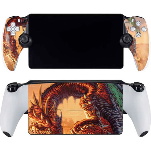 Bravery Misplaced Dragon and Knight by Ed Beard Jr PlayStation Portal Remote Player Skin