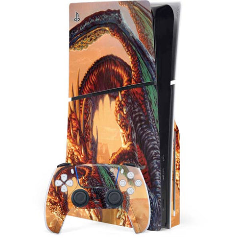 Bravery Misplaced Dragon and Knight by Ed Beard Jr PS5 Slim Disk Bundle Skin