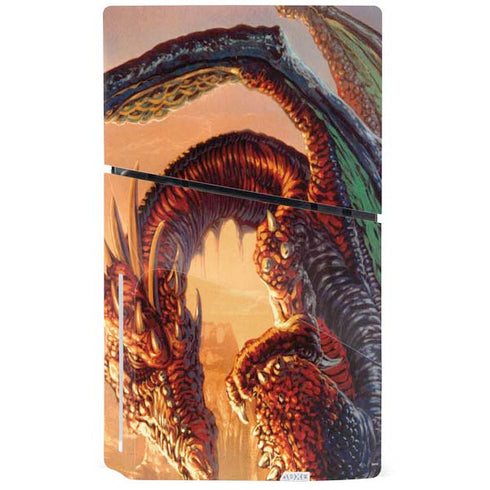 Bravery Misplaced Dragon and Knight by Ed Beard Jr PS5 Slim Disk Bundle Skin