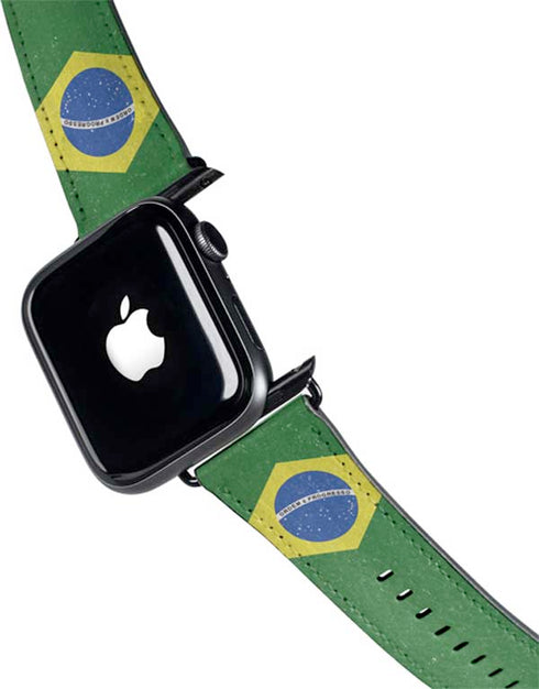 Brazil Flag Distressed Apple Watch Band 38-40mm