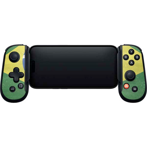 Brazil Flag Distressed Backbone One for iPhone Game Controller Skin