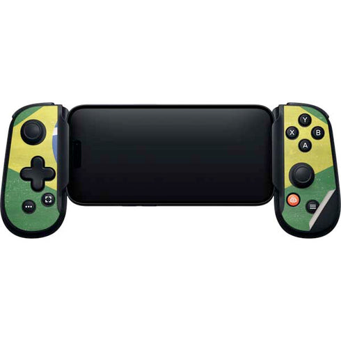 Brazil Flag Distressed Backbone One for iPhone Game Controller Skin