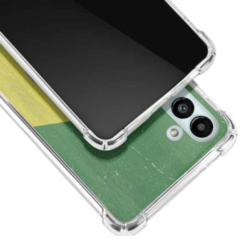 Brazil Flag Distressed Galaxy A13 5G Clear Case