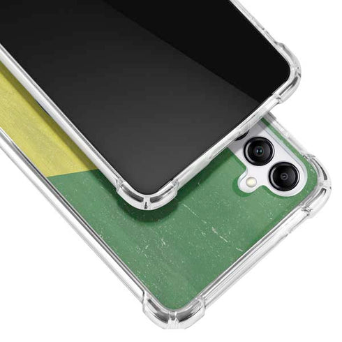 Brazil Flag Distressed Galaxy A14 5G Clear Case
