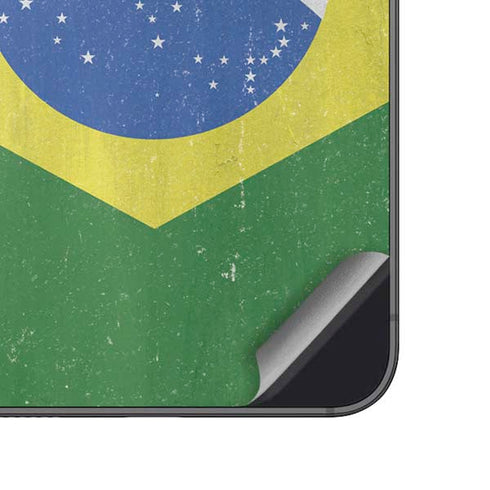 Brazil Flag Distressed Galaxy A14 5G Skin