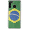Brazil Flag Distressed Galaxy A21 Clear Case