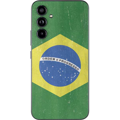 Brazil Flag Distressed Galaxy A54 5G Skin