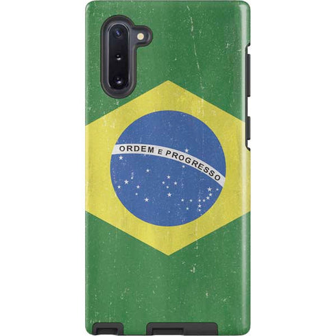 Brazil Flag Distressed Galaxy Note 10 Pro Case