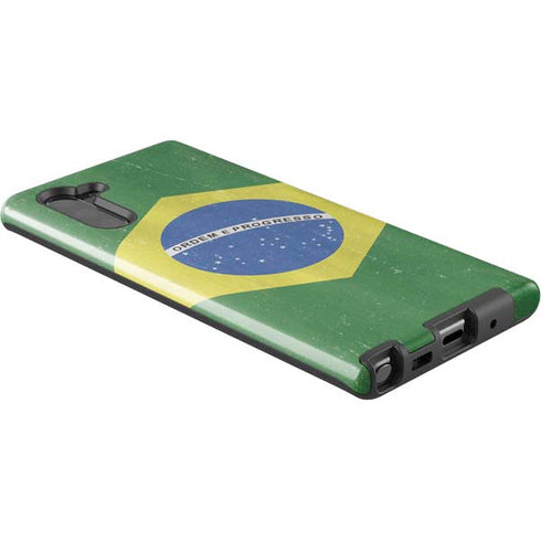 Brazil Flag Distressed Galaxy Note 10 Pro Case
