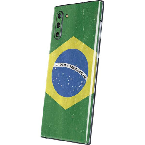 Brazil Flag Distressed Galaxy Note 10 Skin