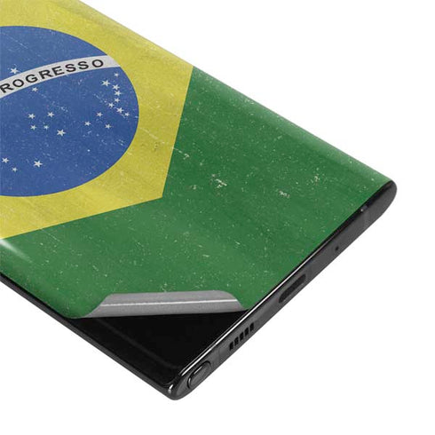 Brazil Flag Distressed Galaxy Note 10 Skin