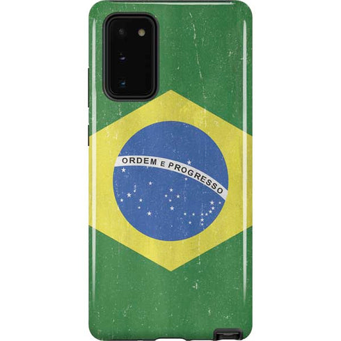 Brazil Flag Distressed Galaxy Note20 5G Pro Case