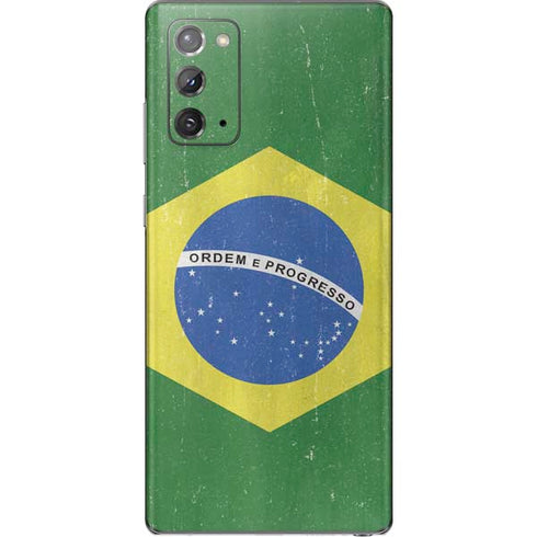 Brazil Flag Distressed Galaxy Note20 5G Skin