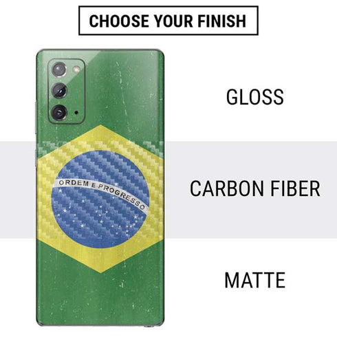 Brazil Flag Distressed Galaxy Note20 5G Skin