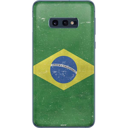 Brazil Flag Distressed Galaxy S10e Skin