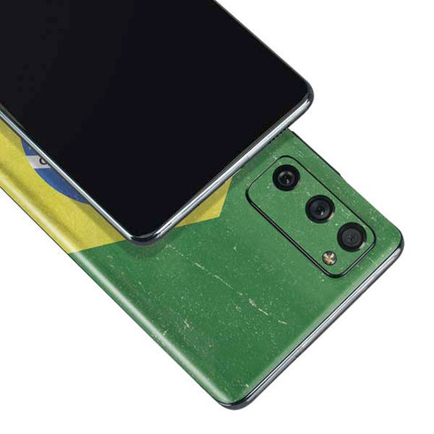 Brazil Flag Distressed Galaxy S20 Fan Edition Skin