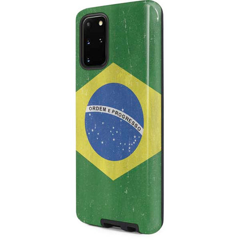 Brazil Flag Distressed Galaxy S20 Plus Pro Case