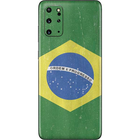 Brazil Flag Distressed Galaxy S20 Plus Skin
