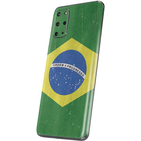 Brazil Flag Distressed Galaxy S20 Plus Skin
