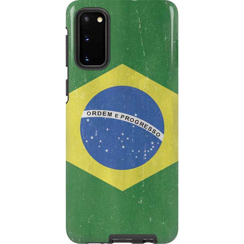 Brazil Flag Distressed Galaxy S20 Pro Case