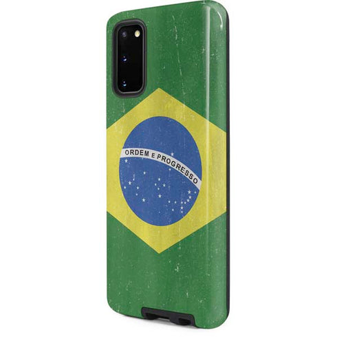 Brazil Flag Distressed Galaxy S20 Pro Case
