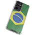 Brazil Flag Distressed Galaxy S21 Ultra 5G Clear Case