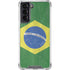 Brazil Flag Distressed Galaxy S22 Clear Case