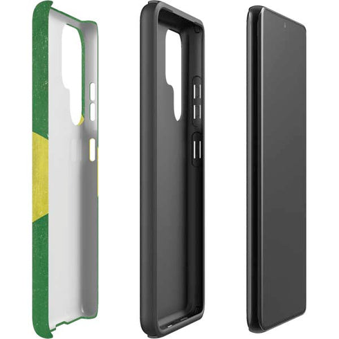Brazil Flag Distressed Galaxy S22 Ultra Pro Case