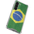 Brazil Flag Distressed Galaxy S23 Clear Case