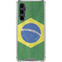 Brazil Flag Distressed Galaxy S23 FE Clear Case