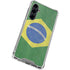 Brazil Flag Distressed Galaxy S23 FE Clear Case