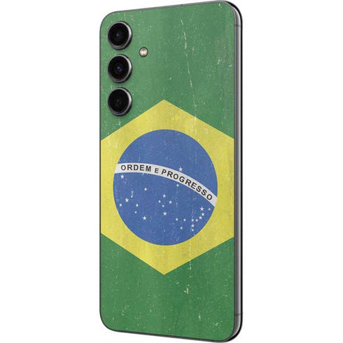 Brazil Flag Distressed Galaxy S23 FE Skin