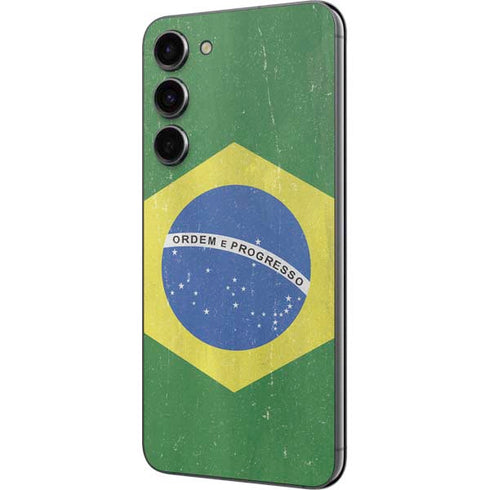 Brazil Flag Distressed Galaxy S23 Plus Skin