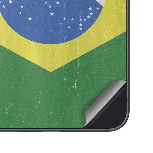 Brazil Flag Distressed Galaxy S23 Plus Skin