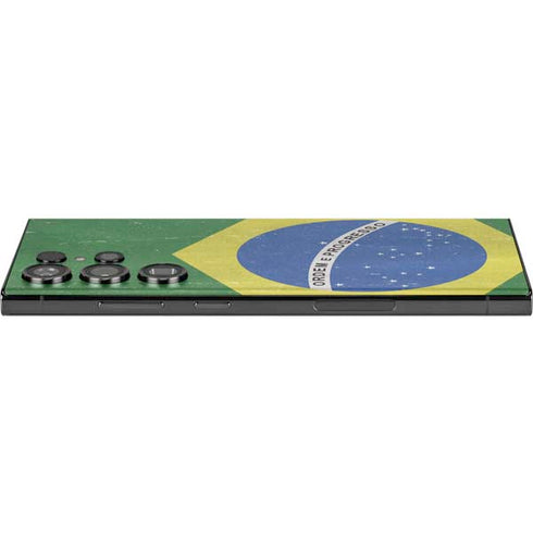 Brazil Flag Distressed Galaxy S23 Ultra Skin