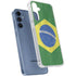 Brazil Flag Distressed Galaxy S24 Clear Case