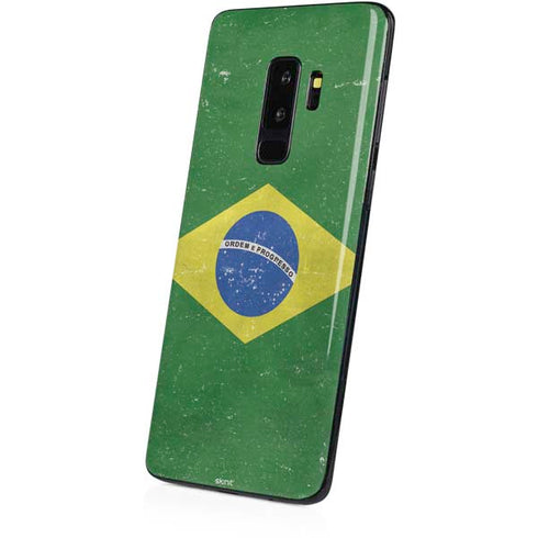 Brazil Flag Distressed Galaxy S9 Plus Skin