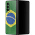 Brazil Flag Distressed Galaxy Z Fold3 5G Skin