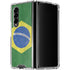 Brazil Flag Distressed Galaxy Z Fold4 5G Clear Case