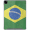 Brazil Flag Distressed iPad Pro 12.9in (2020) Clear Case