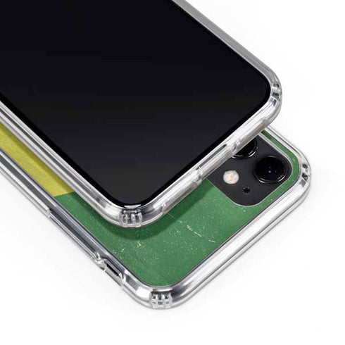 Brazil Flag Distressed iPhone 11 Clear Case